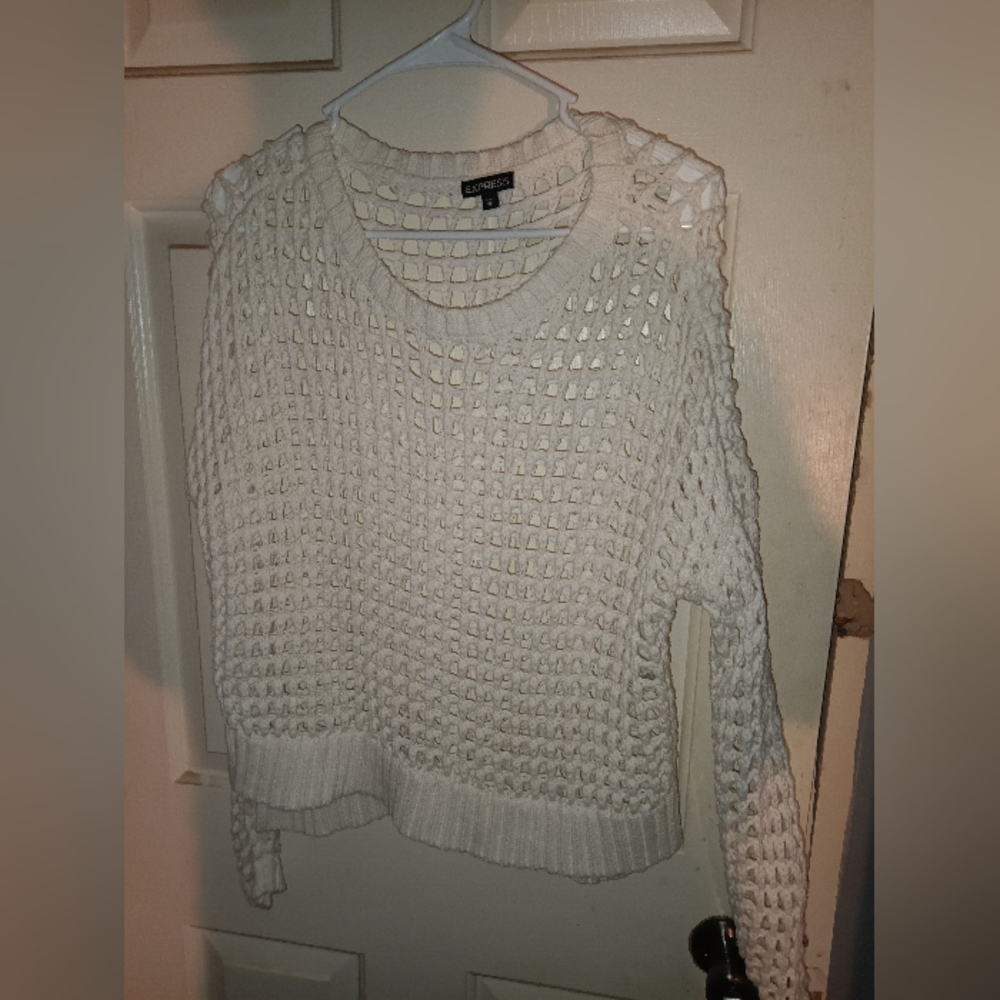 Open knitted cover shirt